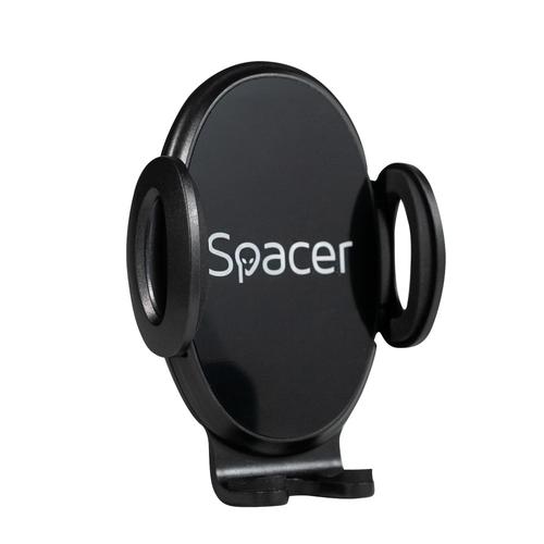 Suport auto Spacer, ventilatie prin clips prindere laterala rotire 360, Negru