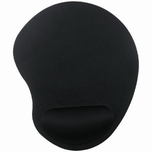 Mousepad Gembird, cauciuc si material textil, 240 x 200 x 4 mm, Suport ergonomic, Negru, MP-ERGO-01