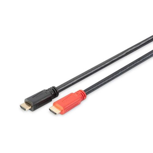Cablu HDMI Assmann AK-330118-150-S, 15m, Negru/Rosu