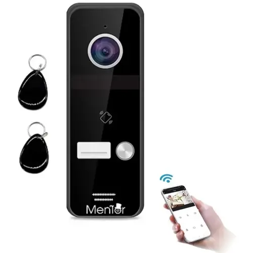 VideoInterfon Smart wireless WiFi Mentor SY060 Full-HD 2MP IR IP65 acces 1 familie Aplicatie/Card/Buton