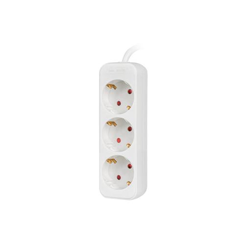 Prelungitor  Lanberg 42024, 3 prize Schuko, lungime cablu de 1.5m, cablu din cupru de calitate, Alb