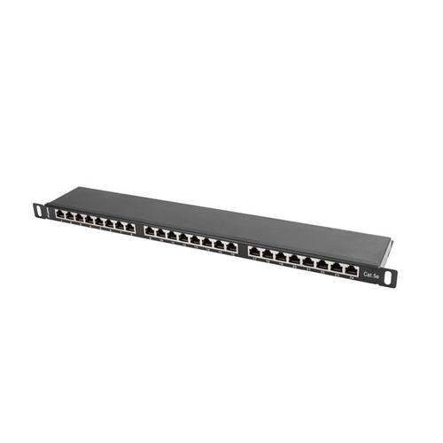 Panou de conexiuni  Lanberg PPS5-0024-B, 24 porturi , 0.5U, cat. 5e, Negru