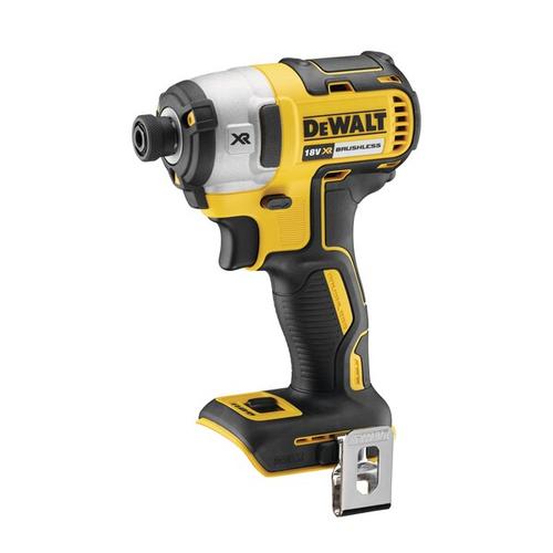 Masina de insurubat cu impact pe acumulator Dewalt DCF887N-XJ, 18 V, 400 W, 2 Ah, 205 Nm cuplu maxim, 3250 RPM, 3 viteze, clema fixare centura, adaptor magnetic, fara acumulator/incarcator