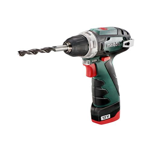 Masina de insurubat si gaurit Metabo POWERMAXX BS, 12 V, 34 Nm, 1400  RPM (Negru/Verde)