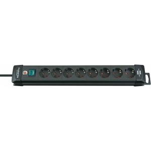 Prelungitor cu priza multipla Brennenstuhl, 8 Prize, 3m, Switch, Premium-Line (Negru)
