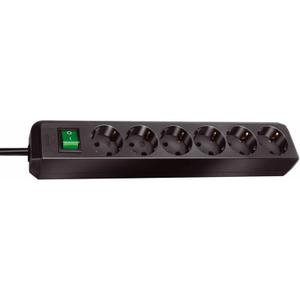 Prelungitor cu priza multipla Brennestuhl 1159500400, 6 posturi, 3m, Switch, Eco-Line (Negru)