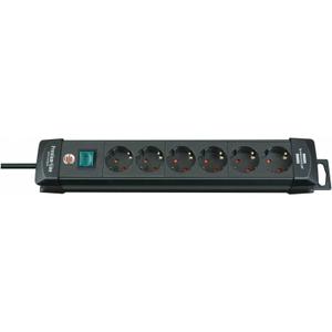 Prelungitor cu priza multipla Brennenstuhl, 6 Prize, 3m, Switch, Premium-Line (Negru)