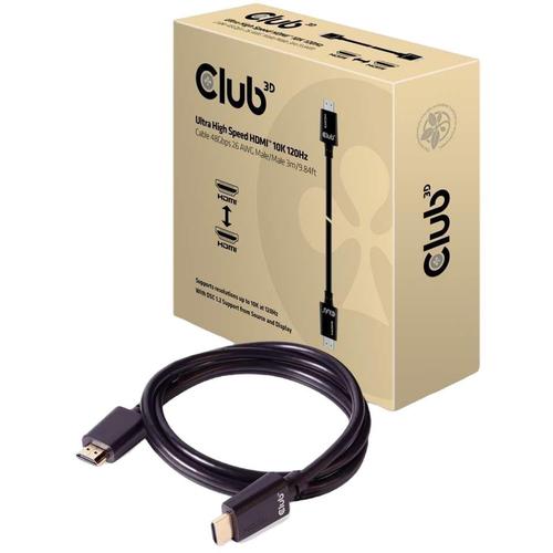 Cablu HDMI, Club3D, 10 K, 120 Hz, 48 Gbps, 3 m, Negru Cablu HDMI, Club3D, 10 K, 120 Hz, 48 Gbps, 3 m, Negru