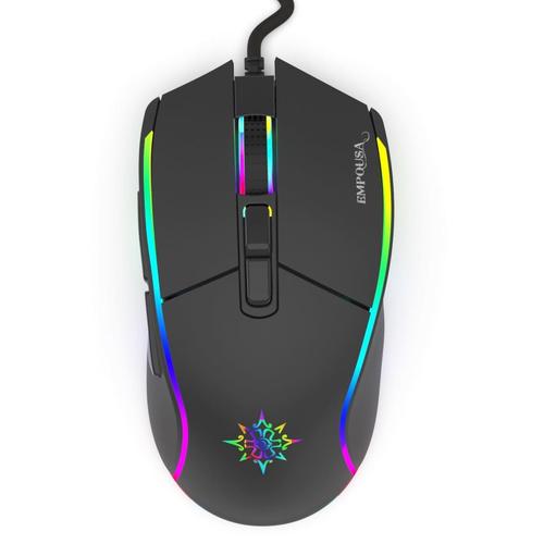 Mouse Gaming Inca IMG-GT16, 6400 DPI, RGB, USB 1.8m (Negru)