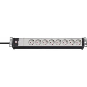 Prelungitor BRENNENSTUHL Premium Line, 19", 8 prize, 3m (Alb/Negru)