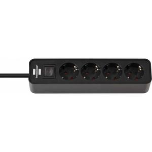 Prelungitor Brennenstuhl 1153240000, 4 prize, 1.5m, Switch On/Off (Negru)