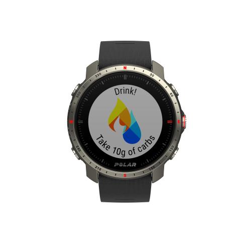 Ceas activity outdoor tracker Polar Grit X Pro Titan HR, marime M/L, iOS | Android, Bluetooth, bratara silicon, Argintiu