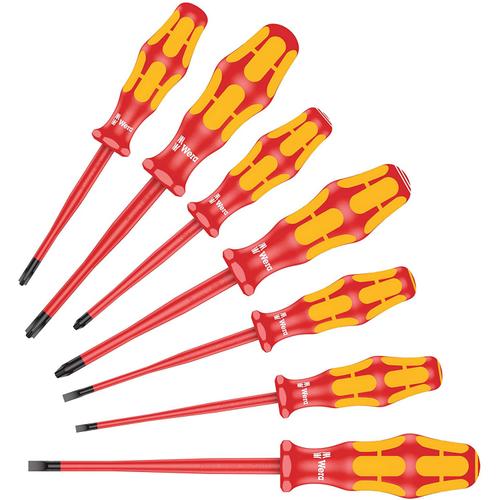 Set 7 surubelnite cu cap subtire WERA, Izolate la 1000 V, 160 iSS/7