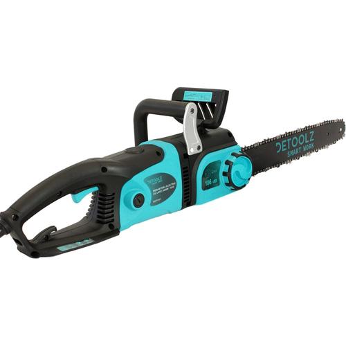 Drujba electrica DETOOLZ DZ-D101, 2400 W, 40 cm lungime, 3/8 tip lant, 14 m/s viteza lant (Negru/Albastru)