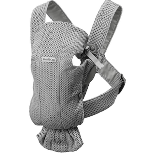 Ham Mini Babybjorn 021018E1, Multiple pozitii de purtare, 3D Mesh, 0-1 an, 3.5-11 kg (Gri)