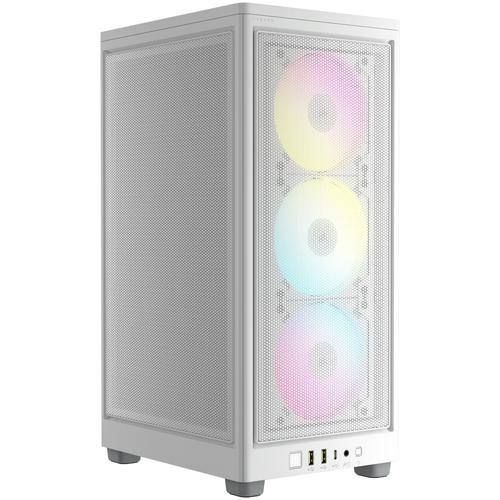 Carcasa Corsair iCUE 2000D RGB AIRFLOW Mini-ITX small-form-factor, fara sursa (Alb)