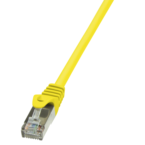 Cablu FTP LOGILINK Cat6, cupru-aluminiu, 0.5 m, galben, AWG26, ecranat CP2027S