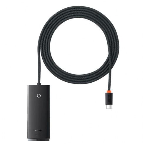 HUB Baseus Lite WKQX030501, Cablu USB Type-C, 2m (Negru)