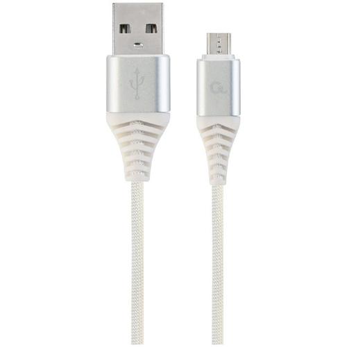 Cablu alimentare si date Gembird CC-USB2B-AMmBM-1M-BW2, USB 2.0 (T) la Micro-USB 2.0 (T), 1m, Alb