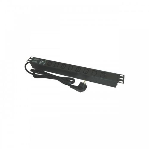 Bara alimentare aluminiu / PDU, 19 inch, 8 prize C13, protectie la supratensiune, 16A, 3500W, 3x1.5, 2m - EMTEX