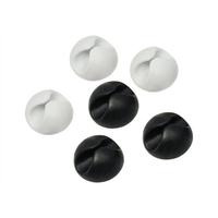 Set organizatoare de cabluri LogiLink, Klips 6 buc , alb si negru