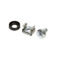 Set montare Logilink pentru rack 19″, contine 50 piese: suruburi, saibe, piulite, diametru 6mm (M6), otel placat cu zinc si plastic