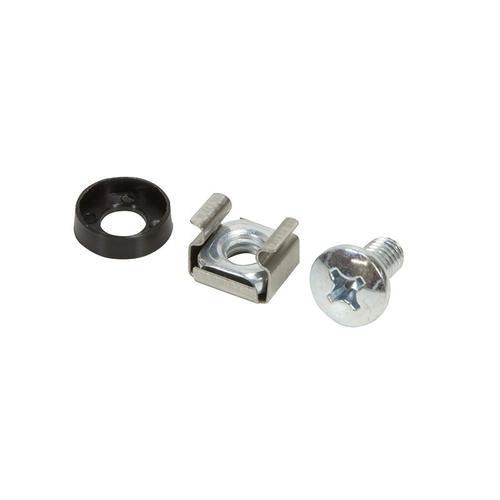 Set montare Logilink pentru rack 19″, contine 50 piese: suruburi, saibe, piulite, diametru 6mm (M6), otel placat cu zinc si plastic