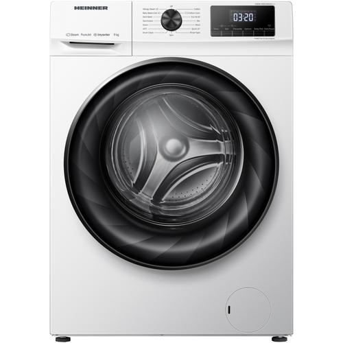 Masina de spalat rufe Heinner HWM-H9014INVA+++, 9 kg, 1400 RPM, Motor inverter, Display digital, Blocare acces copii, Clasa A (Alb)