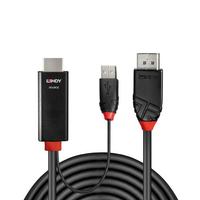 Cablu Lindy LY-41498, HDMI + USB-A - DisplayPort, 1m