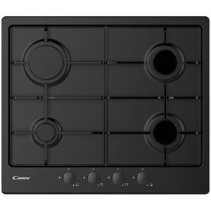 Plita incorporabila Candy CHW6BRBB, Gaz, 4 arzatoare, 60 cm (Negru)