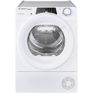 Uscator de rufe Candy Rapido ROE H9A2TE-S, Pompa de caldura, 9 kg, Clasa E, WiFi, Easy case, Senzor uscare, Antisifonare (Alb)