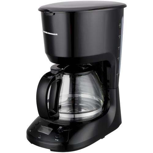 Cafetiera digitala Heinner Black Chatt HCM-D750GCBK, LCD, 1.25L, filtru si portfiltru detasabil, filtru din nailon, functie anti-scurgere, oprire automata, functie de mentinere la cald, 750W, Negru