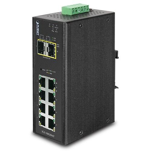 Switch Planet IGS-10020MT, Industrial, 8 x 1000TP, 2 x 100/1000Base-X mini-GBIC/SFP Switch Planet IGS-10020MT, Industrial, 8 x 1000TP, 2 x 100/1000Base-X mini-GBIC/SFP