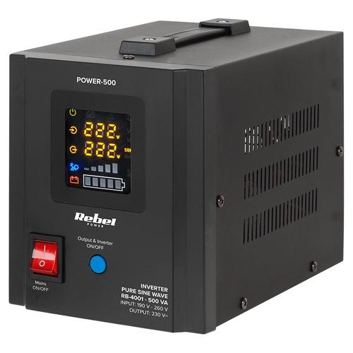 UPS pentru centrala  REBEL RB-4001, unda pura sinusoidala, 500VA/300W