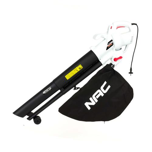 Aspirator electric/Suflanta de gradina NAC VBE320-AS-J, 3200W, 40 l, Negru/Alb