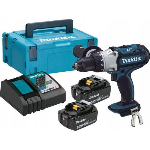 Masina de gaurit cu percutie Makita DDF451RTJ, 18V, 13 mm, 1700 RPM (Negru/Verde)