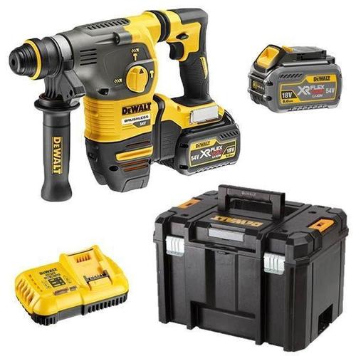 Ciocan rotopercutor DeWALT DCH323T2-QW, 980 RPM, 4390 BPM, Carcasa + accesorii (Negru/Galben)