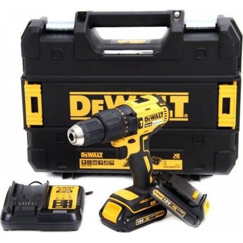 Set burghiu cu baterie Dewalt DCD778D2T, 18V, 1750 RPM (Negru/Galben)