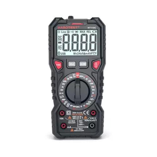 Aparat de masura digital Habotest HT118C, Multimetru, True RMS, Afisaj LCD, Negru