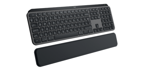 Tastatura wireless Logitech MX Keys S, Iluminare, Palmrest, 2.4GHz&Bluetooth,USB-C, US INTL layout, Graphite