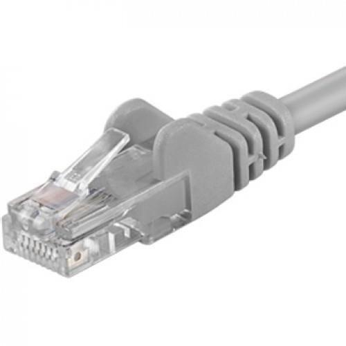 Patchcord UTP RJ45-RJ45 Categoria 6, 0.5m, gri, cupru integral, 26AWG