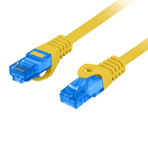 Cablu ecranat S / FTP, Lanberg 42735, cat.6A, lungime 20m, AWG 26, 500 MHz, LSZH, mufat 2xRJ45, ethernet, Galben
