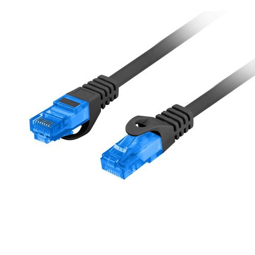 Cablu ecranat S / FTP, Lanberg 42731, cat.6A, lungime 20 m, AWG 26, 500 MHz, LSZH, de legatura retea, ethernet, mufat 2xRJ45, Negru