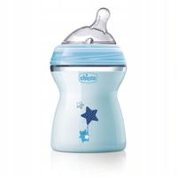 Biberon anti-colici, Chicco, Plastic/Silicon, 2 luni+, 250ml, Albastru