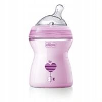 Biberon anti-colici, Chicco, Plastic/Silicon, 2 luni+, 250ml, Roz