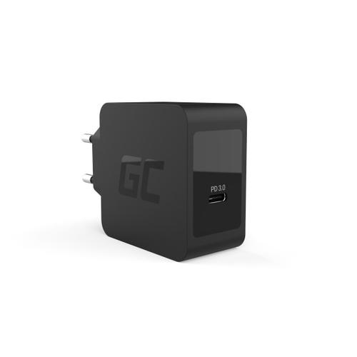 Incarcator retea Green Cell, 18W, USB-C PD, Fast Charging (Negru)