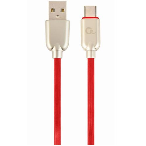 Cablu alimentare si date Gembird, USB 2.0 (T) la USB 2.0 Type-C (T), 2m, Rosu, CC-USB2R-AMCM-2M-R