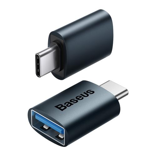 Adaptor Baseus ZJJQ000003, USB Type-C la USB-A/USB 3.1, 10Gb/s, Albastru