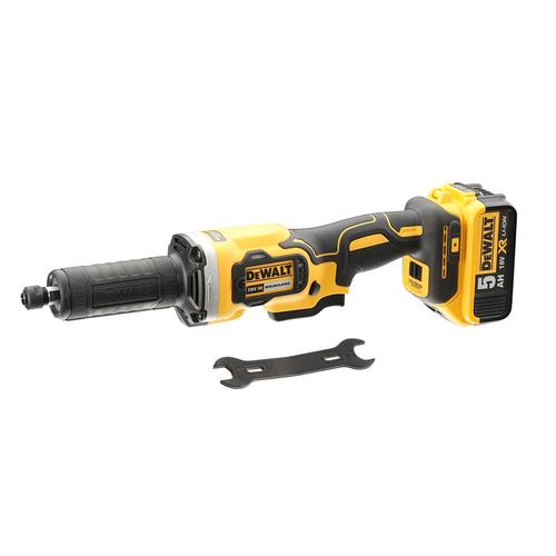 Masina de slefuit cu acumulator DeWalt, 18V Li-Ion, 2x 5.0Ah, Negru/Galben