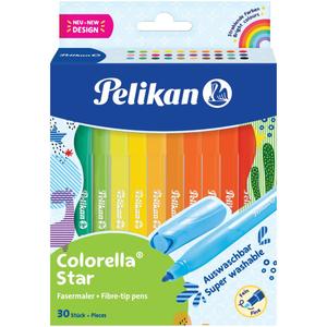 Set 30 Carioci Pelikan Colorella Star C302, vârf 0,8mm